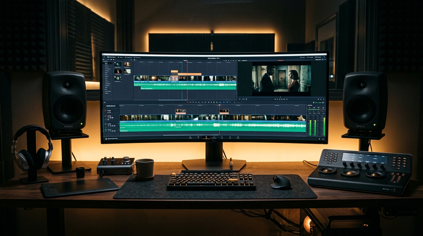 TVC editing and color grade frame